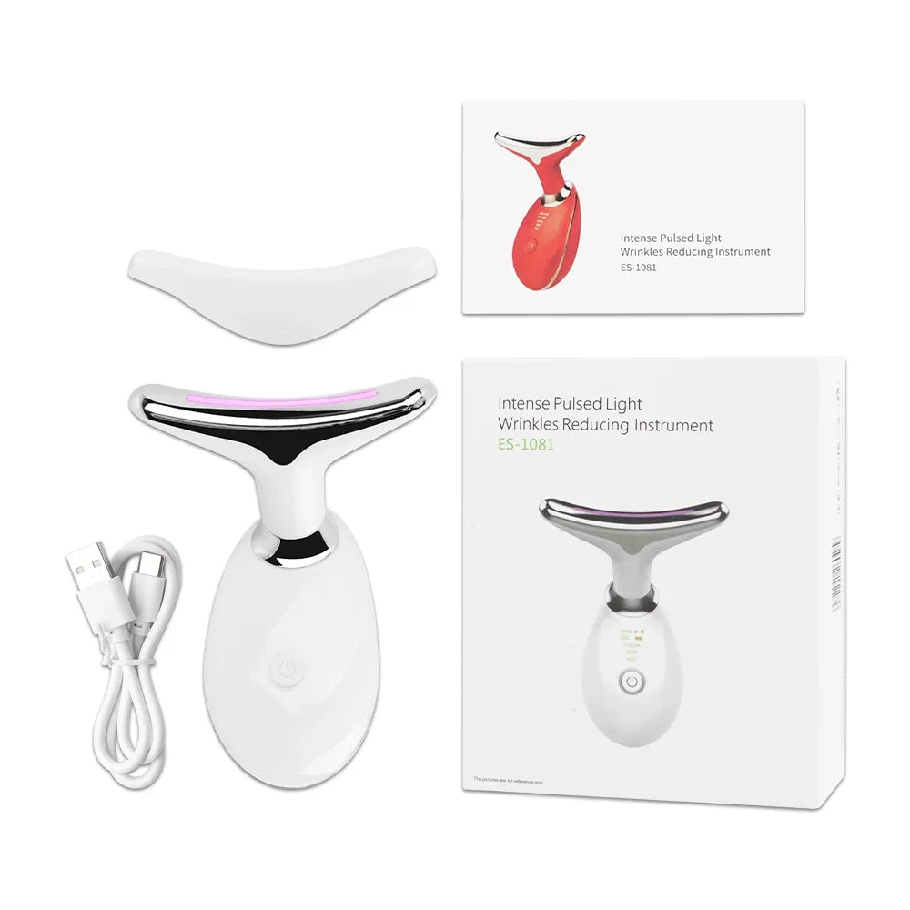 Massageador Facial com Terapia Led Anti-ídade
