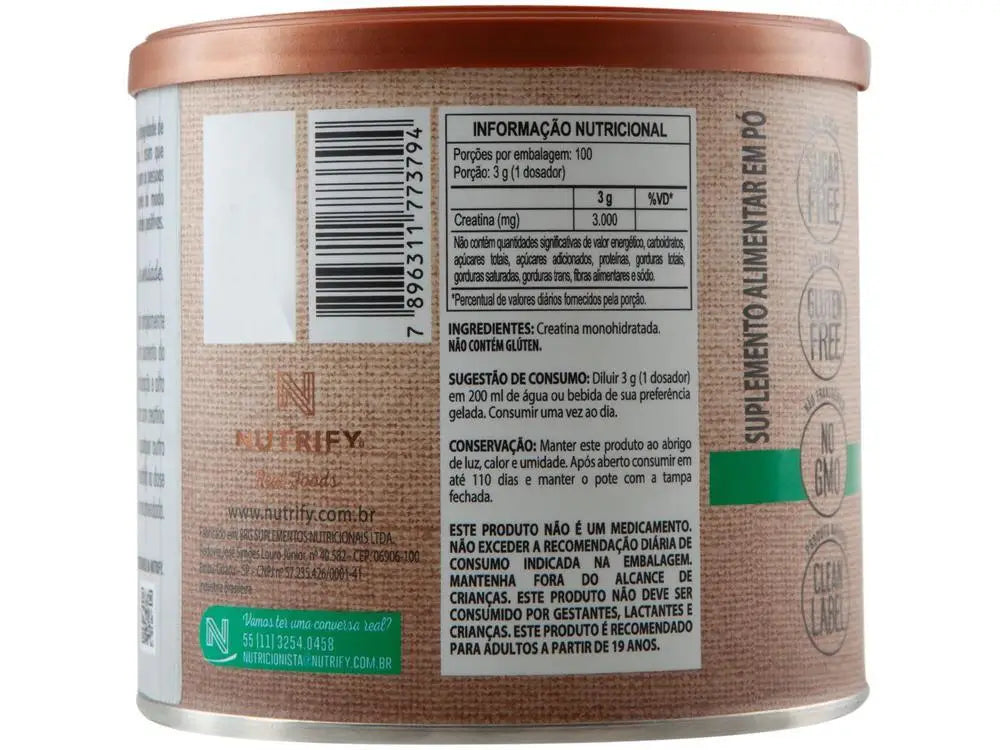 Creatina Monohydratada Nutrify 100%