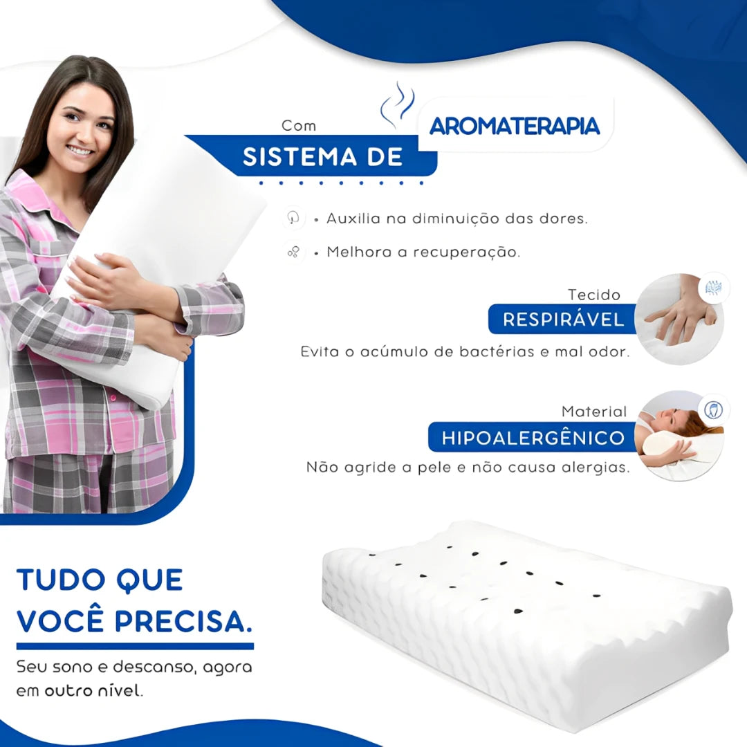 Travesseiro Ortopédico Cervical Magnético Soft Premium