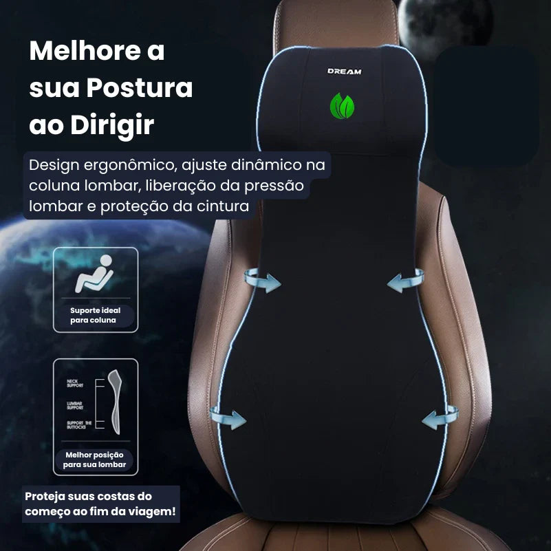 Conjunto Carro Almofada Assento + Apoio Lombar Modelo Universal