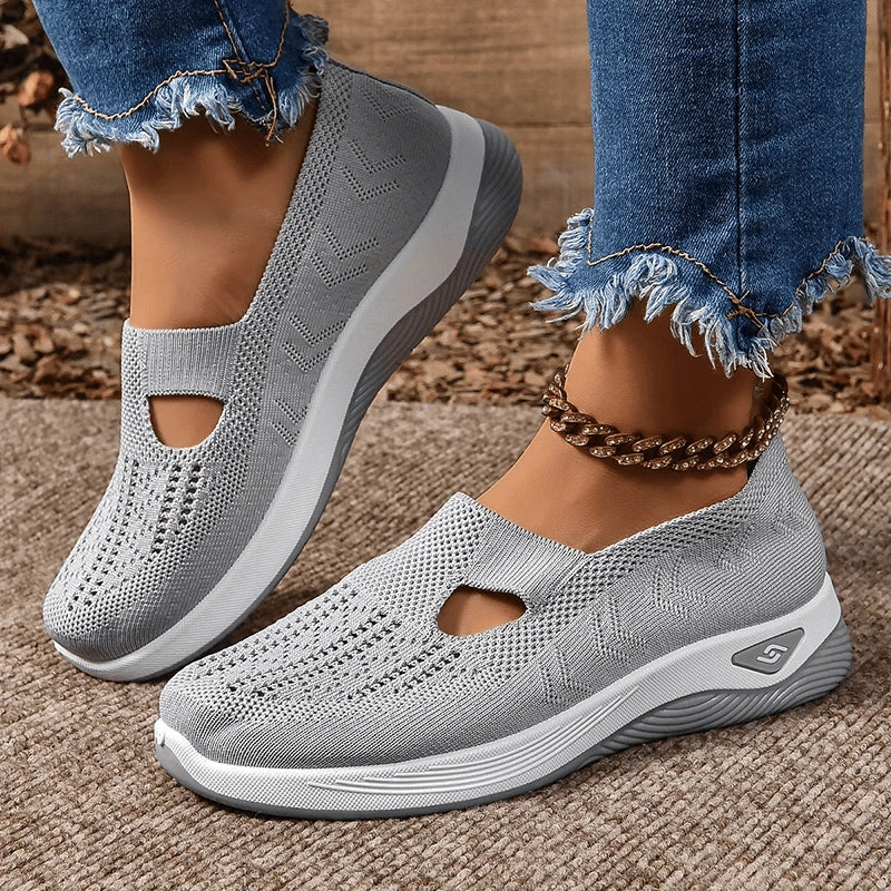 Tênis Ortopédico Feminino Confort Plus Cinza