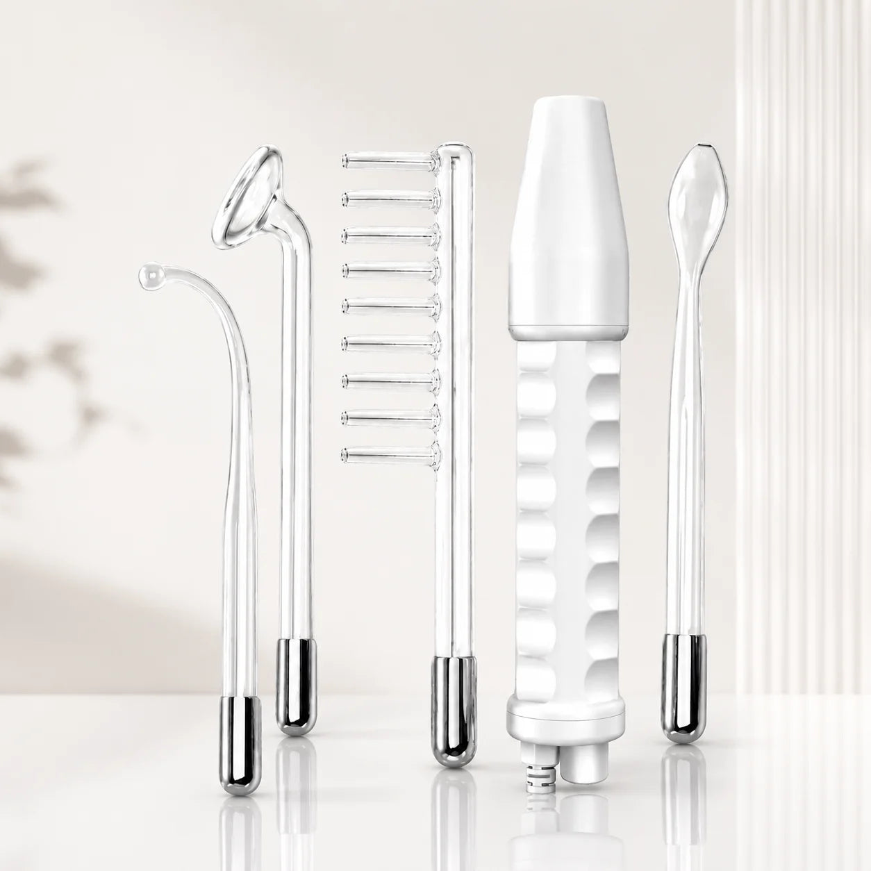 DermaHair™ Aparelho de Alta Frequência Profissional para Tratamento Capilar e Facial com 4 Eletrodos
