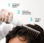 DermaHair™ Aparelho de Alta Frequência Profissional para Tratamento Capilar e Facial com 4 Eletrodos