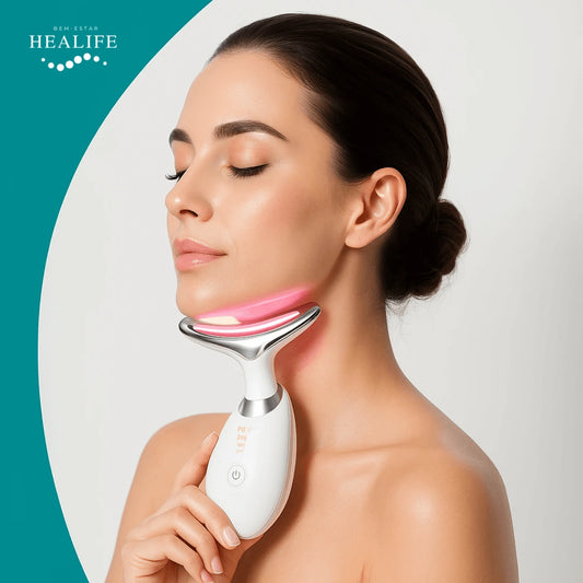 Massageador Facial com Fototerapia Anti-Rugas