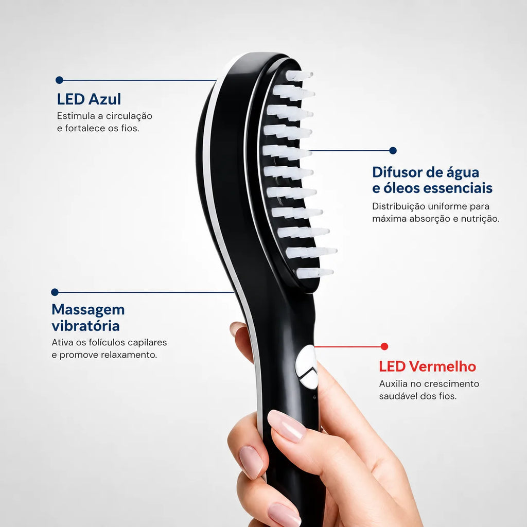 Escova Massageadora Capilar Anti-Queda Élevare Paris