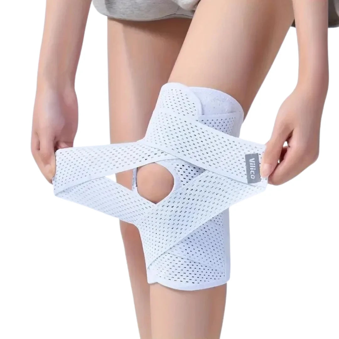 Joelheira Ortopédica Branca Respirável Healife