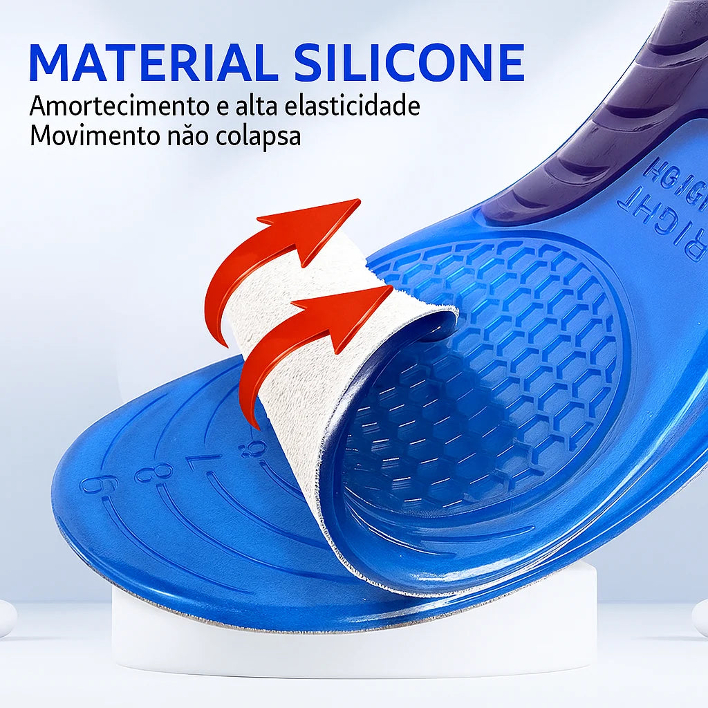 Palmilha Ortopédica de Silicone Anti-Impacto OrthoGel