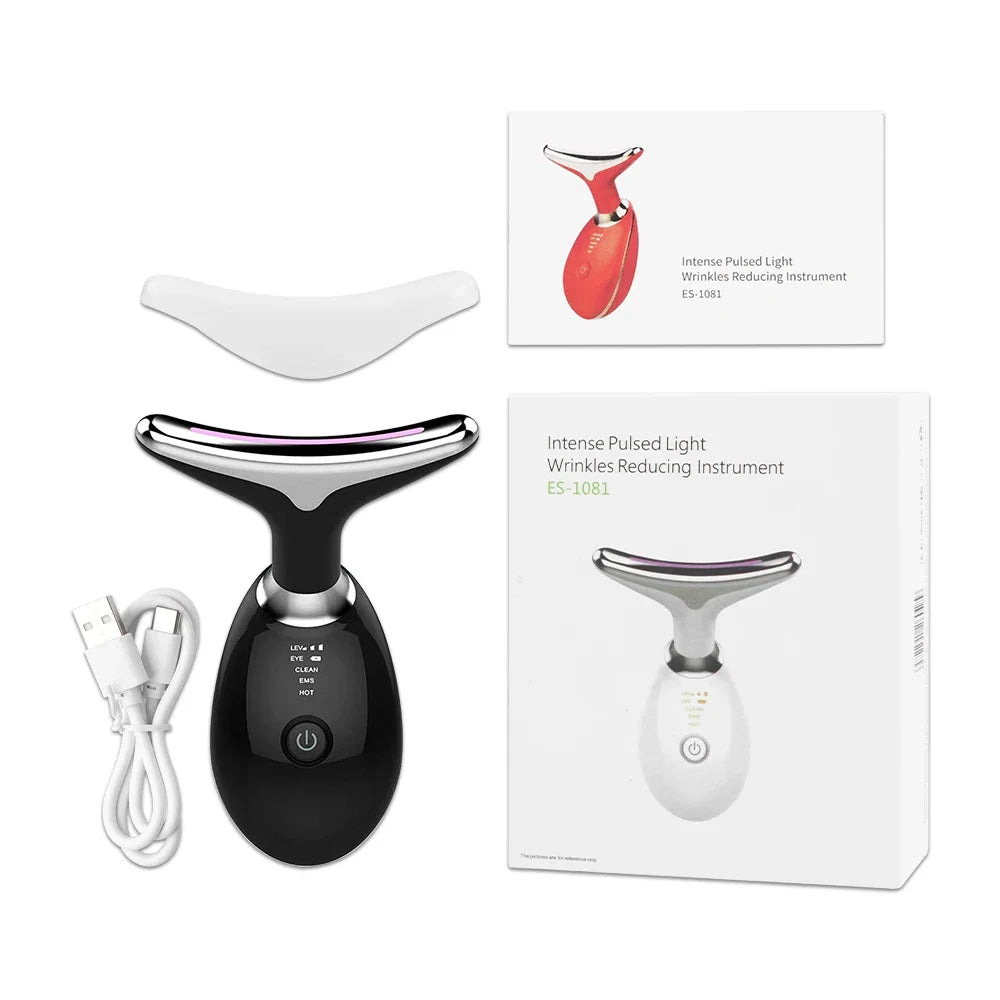 Massageador Facial com Terapia Led Anti-ídade