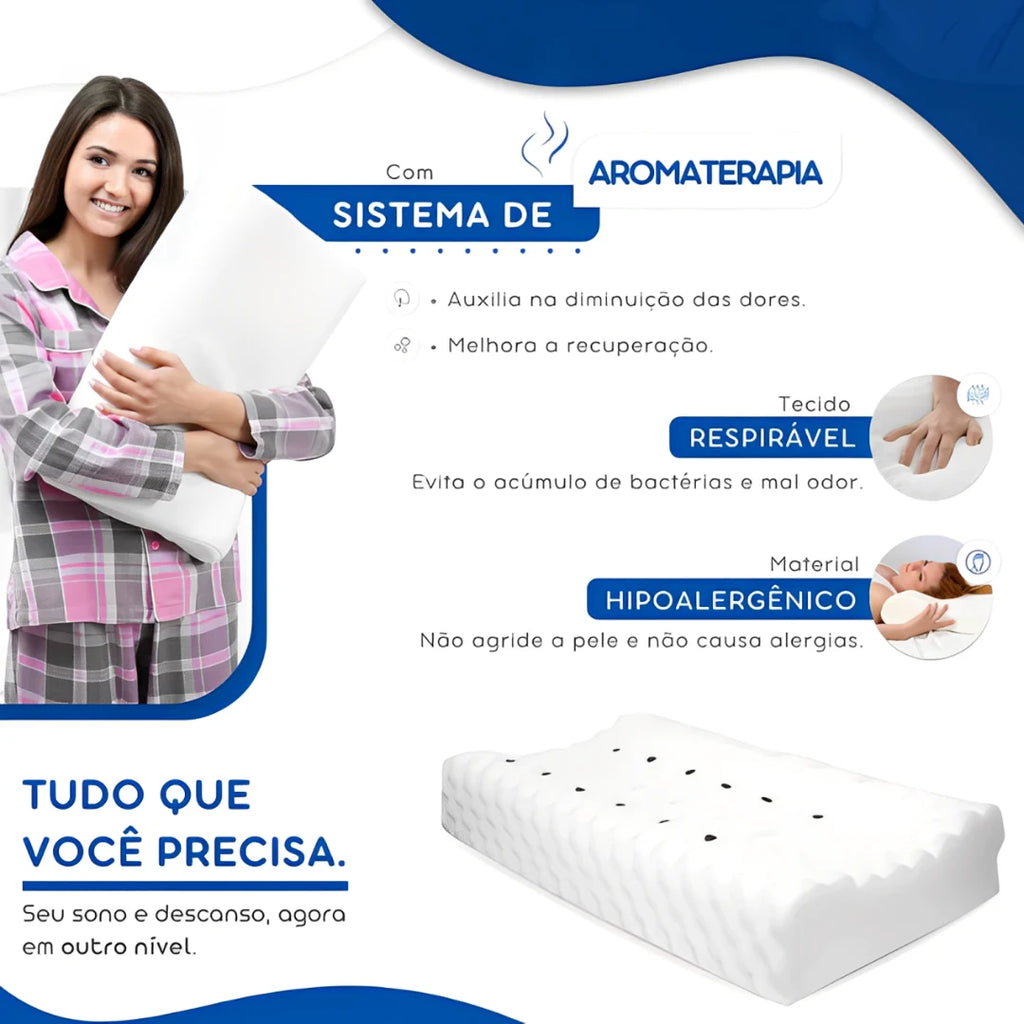 Travesseiro Ortopédico Cervical Magnético Soft Premium