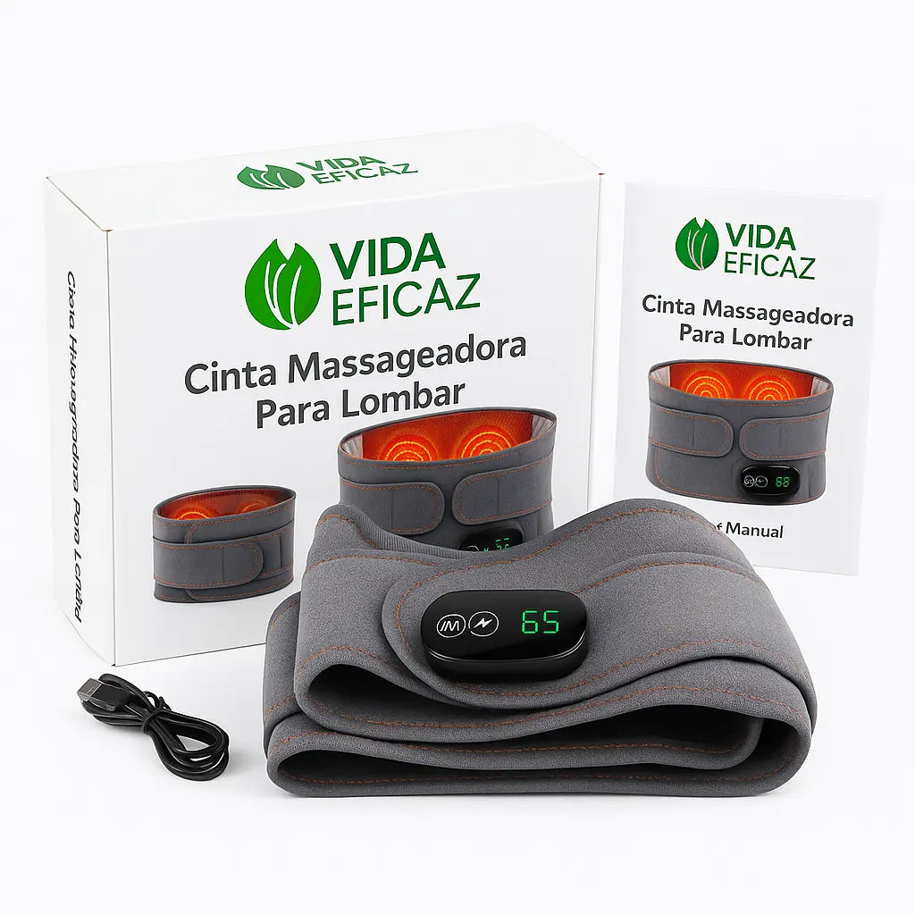 Massageador Lombar Recarregável - Compressa Quente