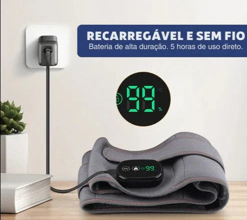 Massageador Lombar Recarregável - Compressa Quente