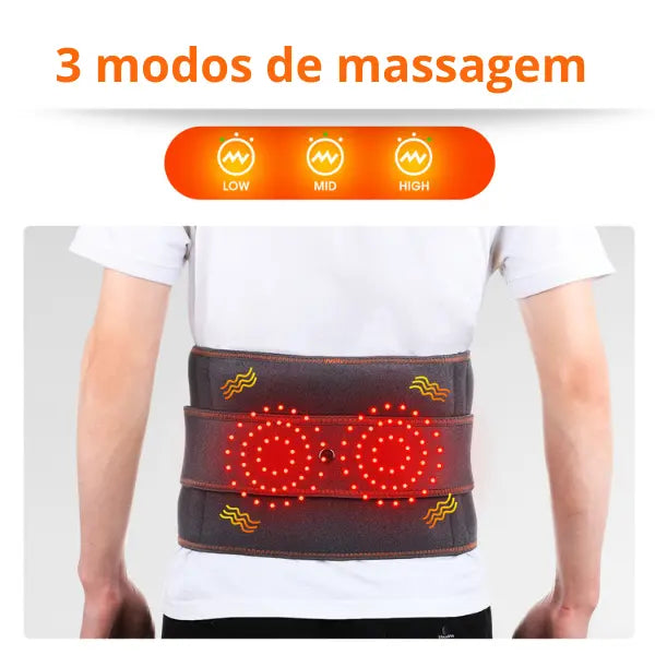 Massageador Lombar Recarregável - Compressa Quente