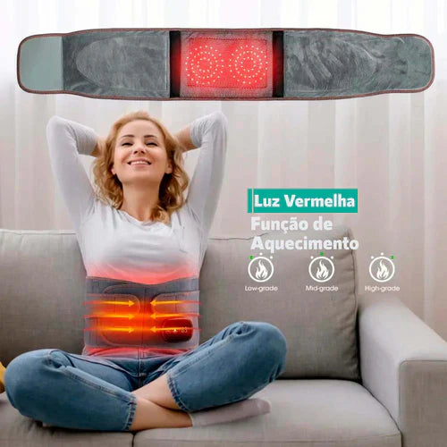 Massageador Lombar Recarregável - Compressa Quente