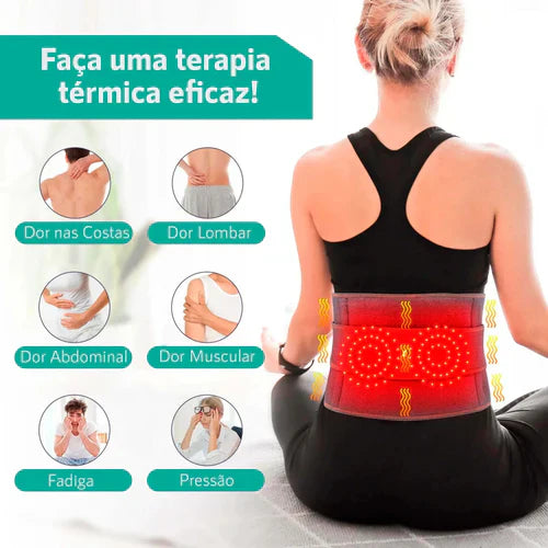 Massageador Lombar Recarregável - Compressa Quente
