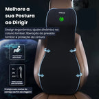 Conjunto Carro Almofada Assento + Apoio Lombar Modelo Universal