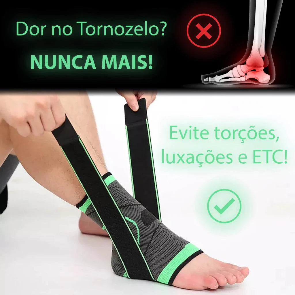 Kit Tornozeleira de Compressão Estabilizadora Ajustável Ortofix